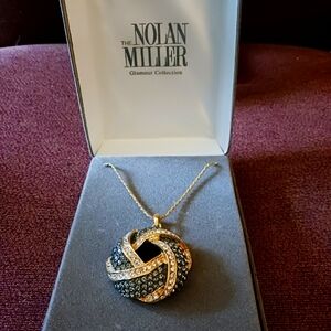Nolan Miller Glamour Collection Gold and Silver Pendant Necklace
